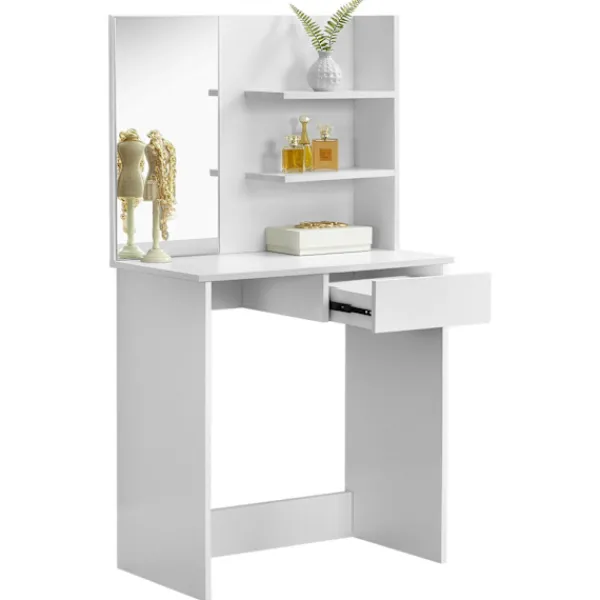 Northix Sminkbord>Modernt sminkbord stora spegelhyllor ModernHome