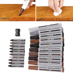 Stolar>Mordely 21 Pcs Furniture Markers Wax Sticks With Sharpener Wood Scratch Repair Markers