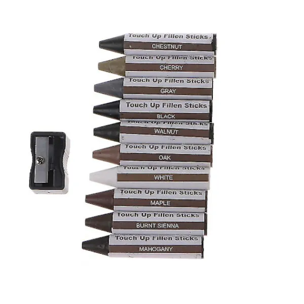 Stolar>Mordely 21 Pcs Furniture Markers Wax Sticks With Sharpener Wood Scratch Repair Markers