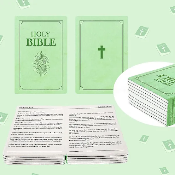EURL Sittpuffar>Mysig Tro-Bibel Kudde Öppningsbar Bok Plysch Kudde för Heliga Bibeln Barn Kramkudde Present, Röd