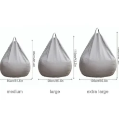 Sittpuffar>Ny Extra Stor Sittsäck Fåtölj Sofföverdrag Inomhus Lazy Lounger För Vuxna Barn Sellwell-AH 90 * 110cm