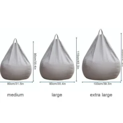 Sittsäckar>Nya Extra Stora Sittsäck Stolar Sofföverdrag Inomhus Latsäckar kompatibla med Vuxna Barn Kampanjpris Blå 80 * 90cm【pl】