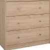 AUCUNE Byråer>OREGON byrå 3 lådor - Ekdekor - L 72 x D 30 x H 68 cm