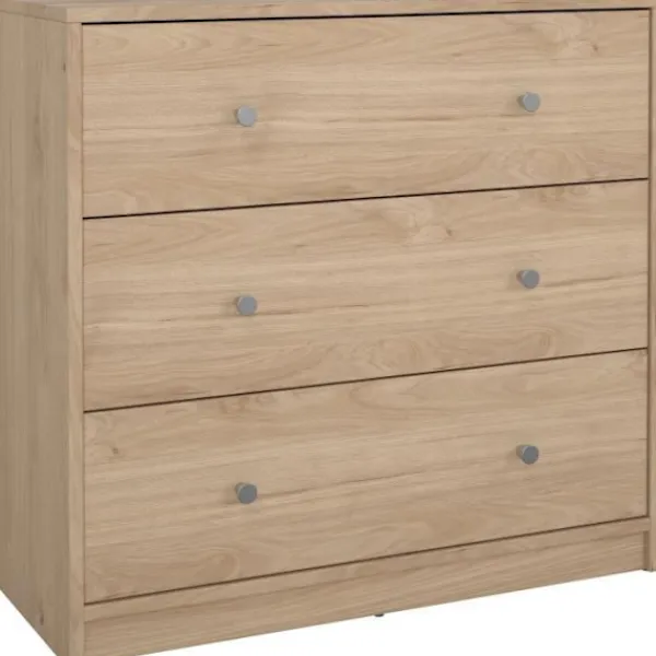 AUCUNE Byråer>OREGON byrå 3 lådor - Ekdekor - L 72 x D 30 x H 68 cm