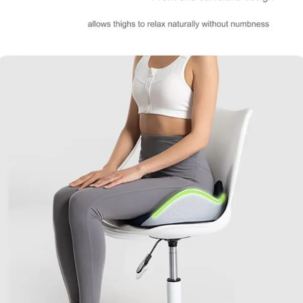 Stolar>Ortopedisk Sittdyna, Sittkudde, Bekväm Sittdyna i Memory Foam, Ergonomisk Kontorsstolsdyna (Svart)-XF32-