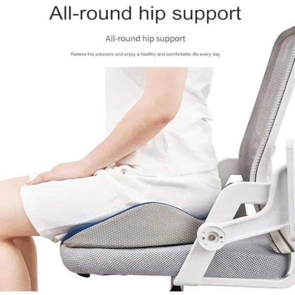 Stolar>Ortopedisk Sittdyna, Sittkudde, Bekväm Sittdyna i Memory Foam, Ergonomisk Kontorsstolsdyna (Svart)-XF32-