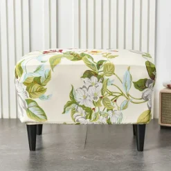 Sittpuffar>Ottoman Slipcover Stretch Ottoman Covers Rectangular, Footstool C