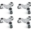 Stolar>4-pack 15 cm Stål Tri-Dolly Set för att Flytta Möbler och Apparater 100 kg Belastningskapacitet