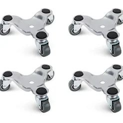 Stolar>4-pack 15 cm Stål Tri-Dolly Set för att Flytta Möbler och Apparater 100 kg Belastningskapacitet