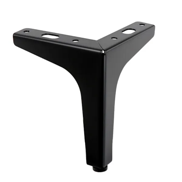 Pallar>4-pack 10 cm svart metall möbelben - för skåp, soffa,