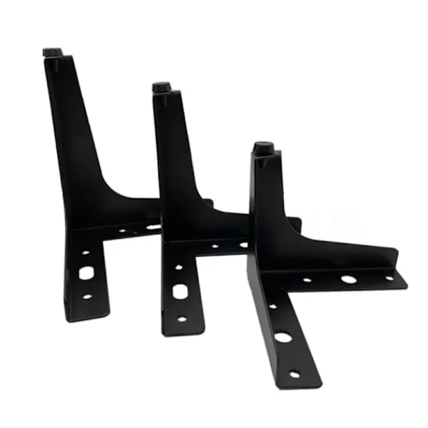 Pallar>4-pack 10 cm svart metall möbelben - för skåp, soffa,