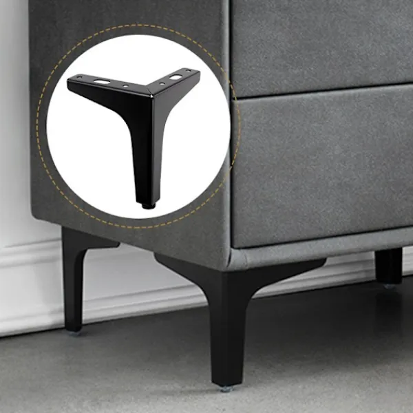 Skåp>4-pack 15 cm svarta metallmöblerben - för skåp, soffa, soffbord, TV-bänk och andra möbelben.