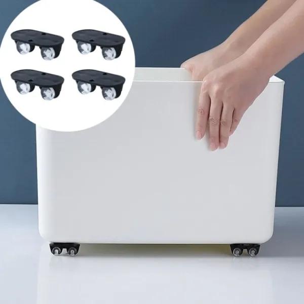 Byråer>8-pack - Självhäftande hjul / Möbelhjul - Mini Svart