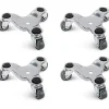 Stolar>4-pack 6 tum Stål Tri-Dolly Set för att Flytta Möbler och Apparater 220lbs Lastkapacitet
