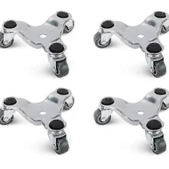 Stolar>4-pack 6 tum Stål Tri-Dolly Set för att Flytta Möbler och Apparater 220lbs Lastkapacitet
