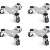 Stolar>4-pack 6 tum Stål Tri-Dolly Set för att Flytta Möbler och Apparater 220 kg Lastkapacitet