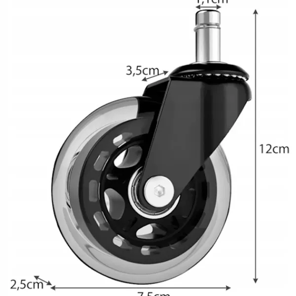 Kontorsmöbler>5-pack Hjul till Kontorsstol - 11 mm