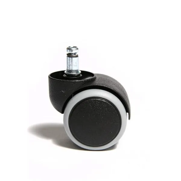 Kontorsmöbler>5-pack, hårda golvhjul för kontorsstol, set med 5 hjul för skrivbordsstol, svart, stiftstorlek 10 mm, diameter 50 mm