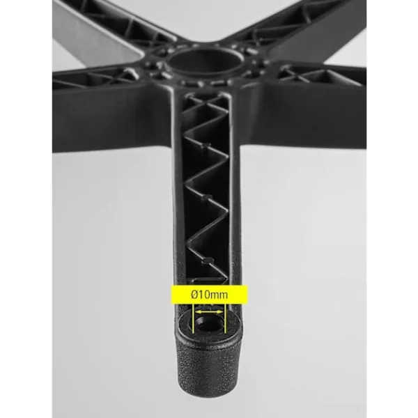 Kontorsmöbler>5-pack, hårda golvhjul för kontorsstol, set med 5 hjul för skrivbordsstol, svart, stiftstorlek 10 mm, diameter 50 mm