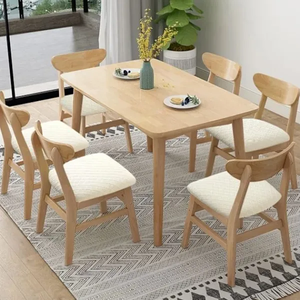 Matgrupper>6-pack Jacquard Stretch Stolsöverdrag för Matsal, Avtagbara & Tvättbara