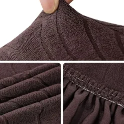 Stolar>4-pack julstolsöverdrag, stretch, avtagbara tvättbara matsal bladoklad -FX- 6