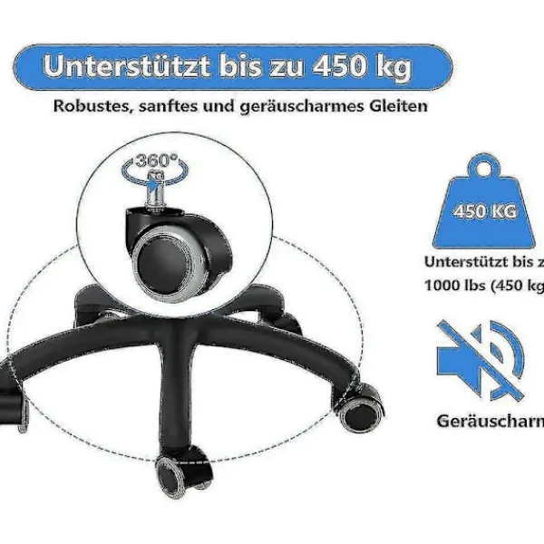 Kontorsmöbler>5-pack kontorsstolshjul 11 mm / 22 mm Ersättningshjul för hårda golv för gamingstolar, svängbara stolar, Pr