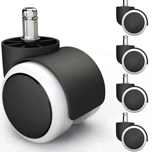 OCEAN Kontorsmöbler>5-pack kontorsstolshjul 11x22mm - Vita Ersättningshjul med Swivel