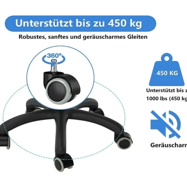 Kontorsmöbler>5-pack kontorsstolsrullar 11mm / 22mm ersättning hårt golv för spelstolar, snurrstolar, pr