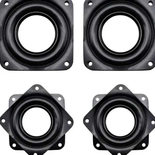 Matbord>4-pack Lazy Susan Vridskiva Metall Vridplatta 360 Graders Roterande Ställ, Kullager Vridplattor för Bord Stol TV Soffstol - 4 tum