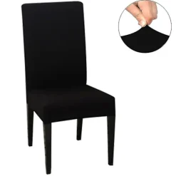 Stolar>4-pack matstolsöverdrag i stretch, avtagbara och tvättbara