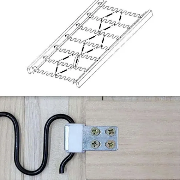 Soffor>30-pack metallfjäderklämmor för soffa, möbelfjäderklämmor med 5 hål, reservdelar för stoppade möbler, soffreservdelar