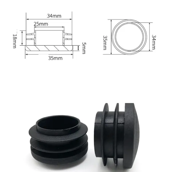 Stolar>10-pack runda vingpluggar med en diameter på 35 mm, rörpluggar,
