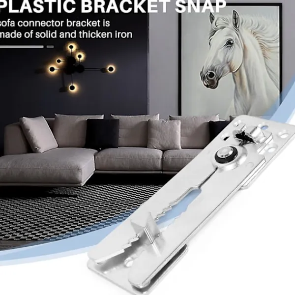Soffor>2-pack soffanslutningskontakt, metallsektionssoffa möbelkontakt sektionssoffa kontakter för glidande soffa