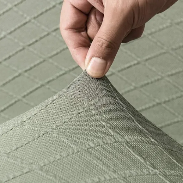 Stolar>2-pack Stolsöverdrag Jacquard Stolsöverdrag med Lång Kjol Hög Stretch Avtagbart Tvättbart Stolsöverdrag (Grön, 2 st)