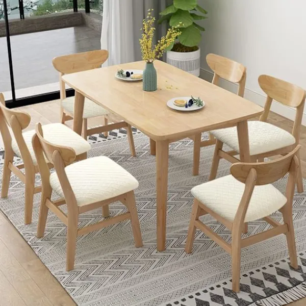 Matgrupper>6-pack Stretch Jacquard Stolskyddsöverdrag, Avtagbara och Tvättsbara