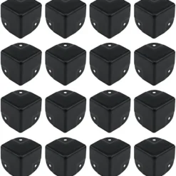 Kistor & Koffertar>16-pack Svarta Hörnskydd i Metall, 1,57" Kantbeskydd för Lådor, Hörnskydd i Metall för Högtalare (40×40×40mm)