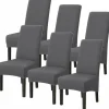 Stolar>6-pack tvättbara universal stolsöverdrag i stretch-mikrofiber