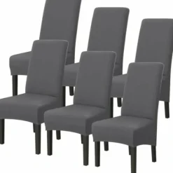 Stolar>6-pack Tvättbara Universella Stretch Stolsöverdrag i Mikrofiber