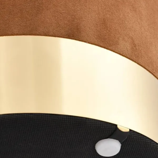 vidaXL Sittpuffar>Pall brun och guld sammet 28 x 36 cm