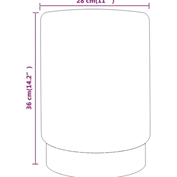 vidaXL Sittpuffar>Pall brun och guld sammet 28 x 36 cm