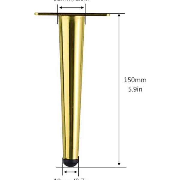Soffbord>pc (15cm raka avsmalnande titan) soffben möbler metallfötter badrumsskåp TV-skåp bord TV-skåp hårdvara stödben