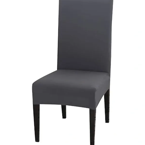 Stolar>{PL} Stolsöverdrag Set om 4 eller 6, Stretch Avtagbart Tvättbart Stolsöverdrag Dekoration Skydd Sittplatsöverdrag för Hotell grey-tfrf grey 4 st