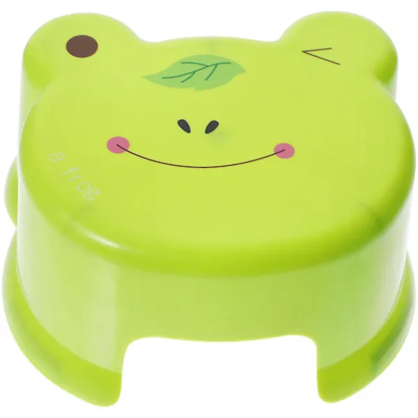 Pallar>Plastpall fotpall tecknad mönster liten pall vardagsrum badrum pall (22.5X20cm, grön)