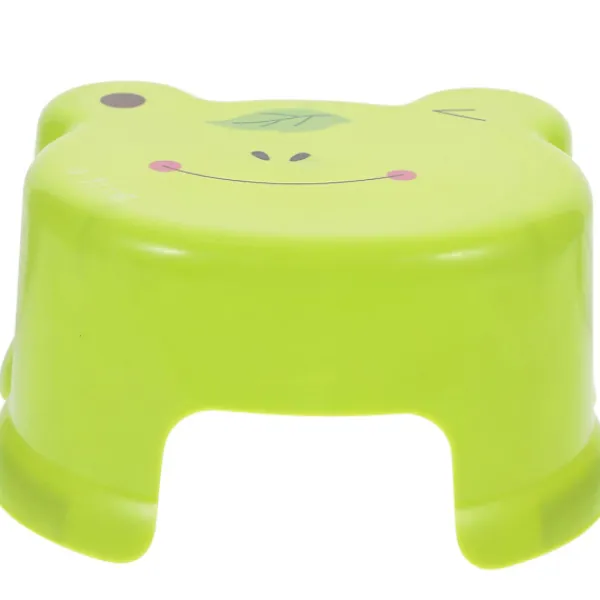 Pallar>Plastpall fotpall tecknad mönster liten pall vardagsrum badrum pall (22.5X20cm, grön)