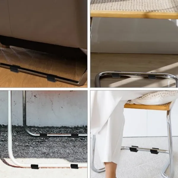 Superp Stolar>Plaststolsfot, 10 st U-formade golvglidrörshylsor lock för soffa soffmöbler ben 19 mm