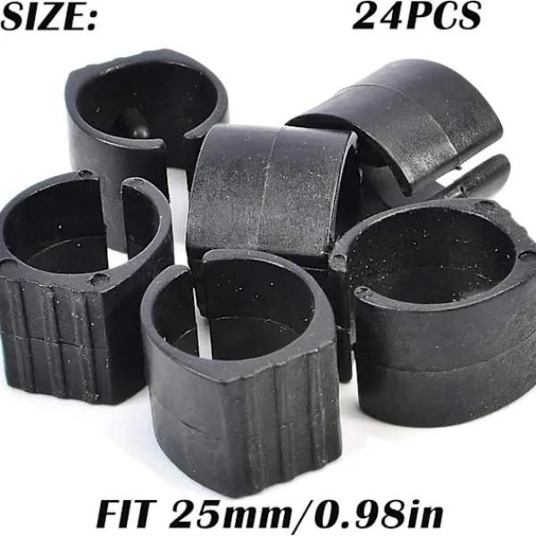 Stolar>Plaststolsrörsklämma, U-formad stolbensskydd, stolbensskydd, rundrörsskydd 24 st (25 mm)