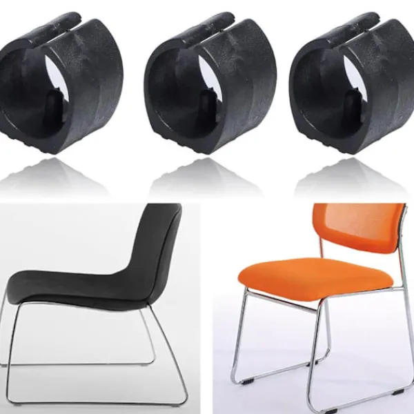 Stolar>Plaststolsrörsklämma, U-formad stolbensskydd, stolbensskydd, rundrörsskydd 24 st (25 mm)