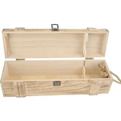 Kistor & Koffertar>Portabel Vintage Retro Trävinlåda Dekoration med Repförvaring