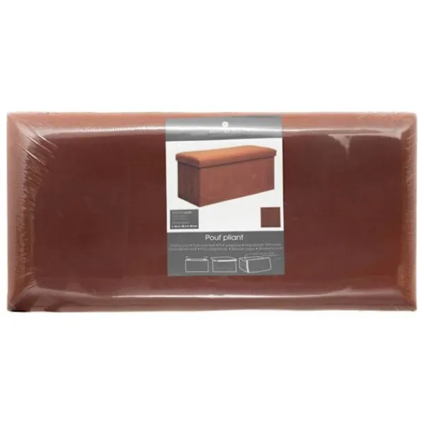 ATMOSPHERA CRÉATEUR D'INTÉRIEUR Sittpuffar>Puff fällbar dubbel "Lilou" i sammet 76x38cm amber - Atmosphera inredningsdesigner