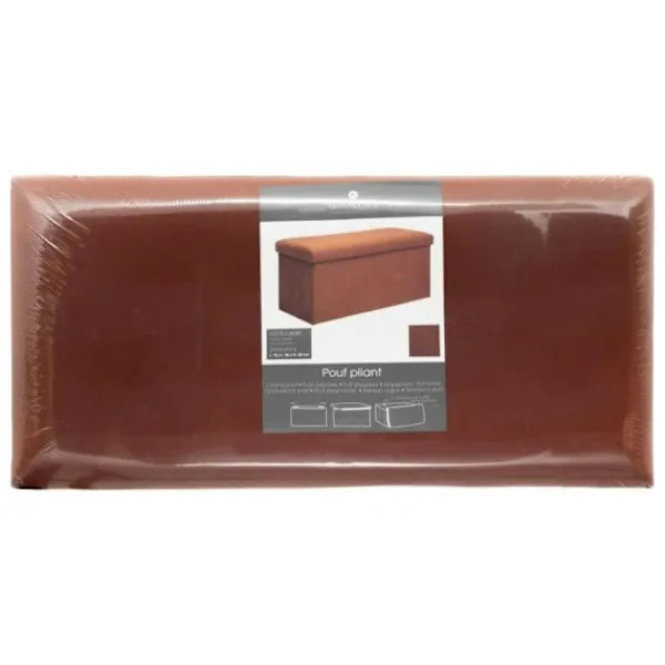ATMOSPHERA CRÉATEUR D'INTÉRIEUR Sittpuffar>Puff fällbar dubbel "Lilou" i sammet 76x38cm amber - Atmosphera inredningsdesigner